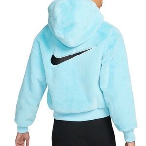 Nike Sky Blue Fur jacket